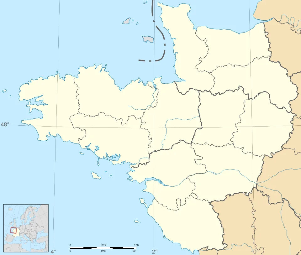 Carte de la zone d'intervention ARMOR NETTOYAGE en Bretagne
